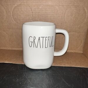 Rae Dunn Grateful White Mug